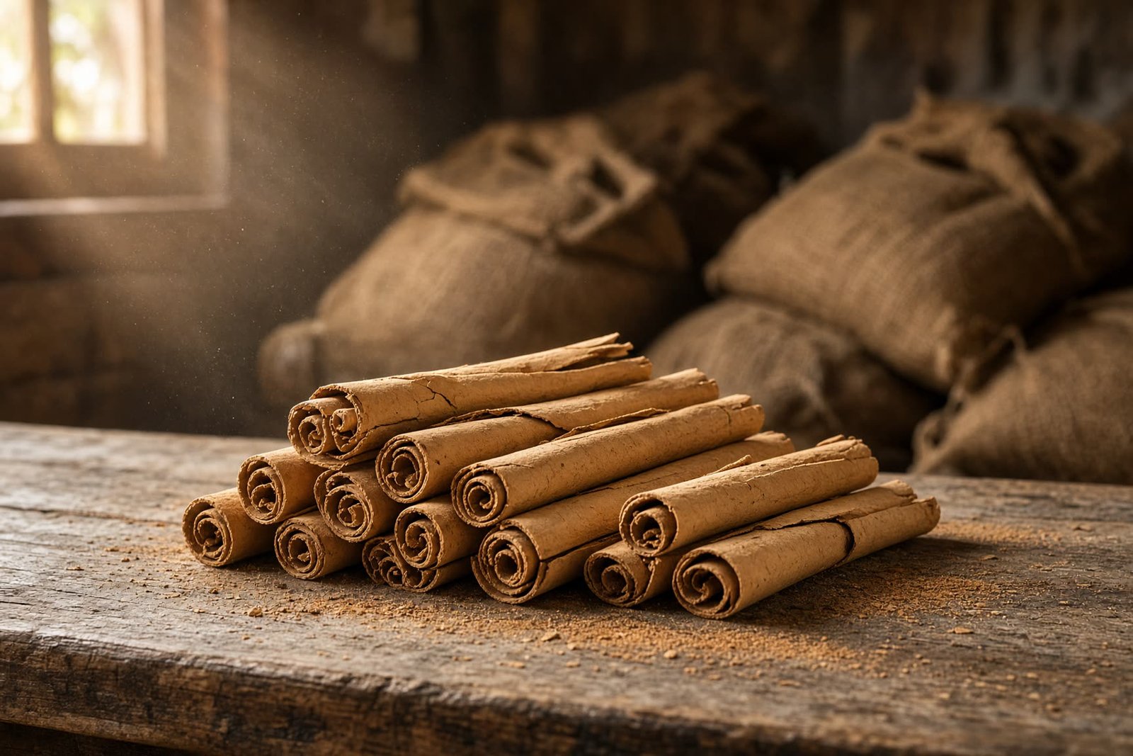 Ceylon cinnamon quills packed at origin